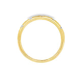Lady's Yellow 18 Karat Satin/Polished Scattered Burnish and Prong Set