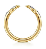 Lady's Yellow 14 Karat Floral Open Wedding/Anniversary Ring Size 6.5 6