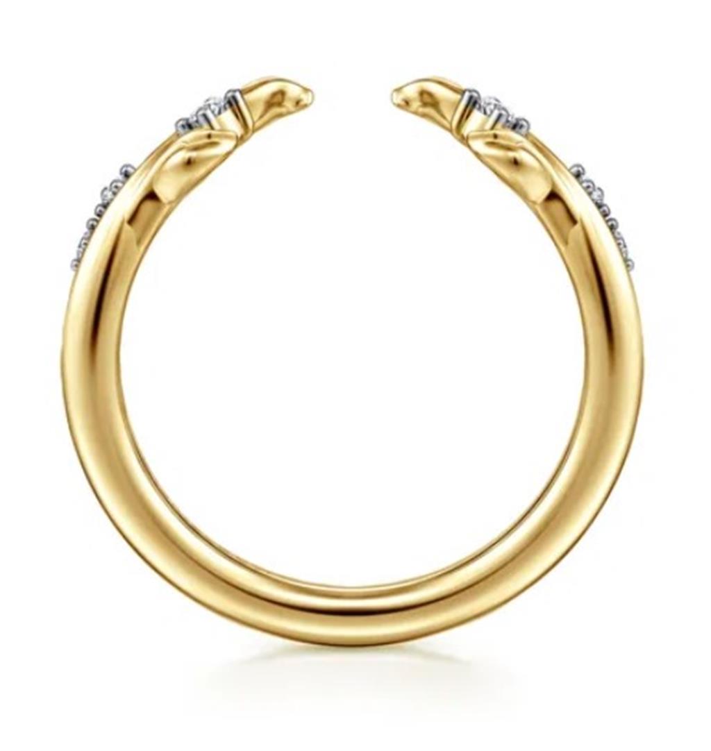 Lady's Yellow 14 Karat Floral Open Wedding/Anniversary Ring Size 6.5 6