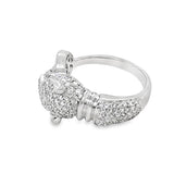 Estate Pave Diamond Panther Ring