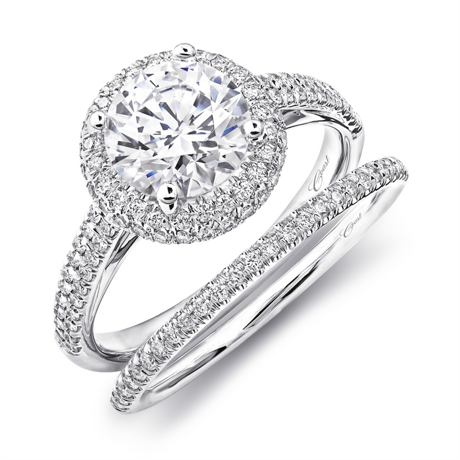 Coast Diamond Double Halo And Double Diamond Row Ring Mounting