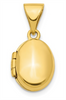 Yellow 14 Karat Oval Locket Charms