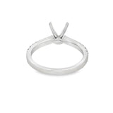 Lady's Platinum 4-Prong Straight Band Platinum Mounting Size 6.5 With
