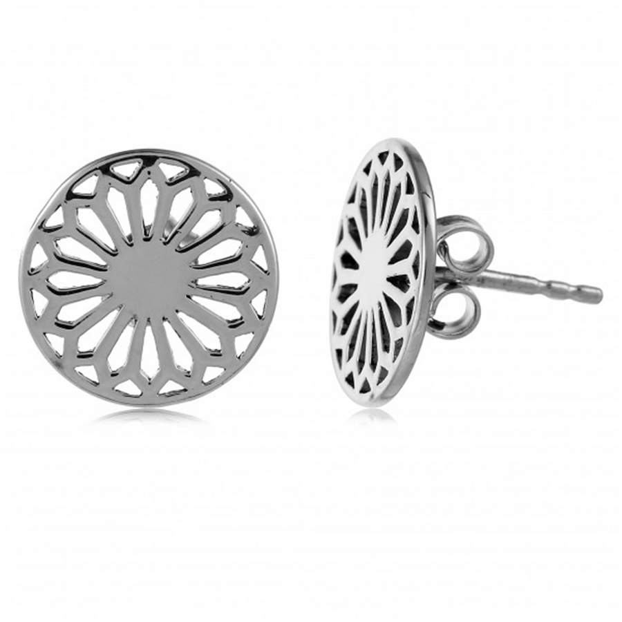 Southern Gates Sterling Silver Pinwheel Stud Earrings