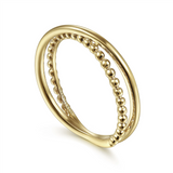 Gabriel & Co. Fashion 14K Yellow Gold Bujukan Criss Cross Ring