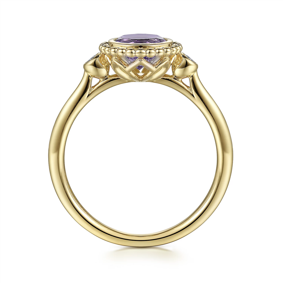 Amethyst 14 Karat Yellow Fashion Ring