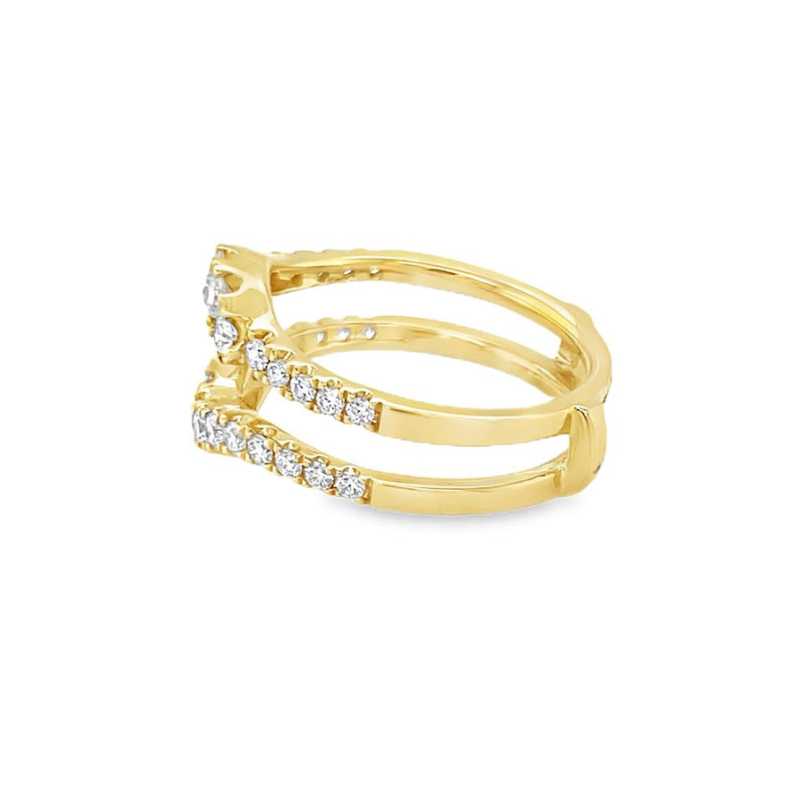 Nelson Graduated Diamond Twisted Halo Ring Guard