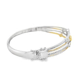 Lady's Tri-Color 14 Karat 4 Row Bubble Bangle Bracelet With 228 = 1.60