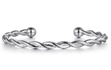 Sterling Silver Twisted Cuff Bracelet Length 6.25 Designer: Gabriel &
