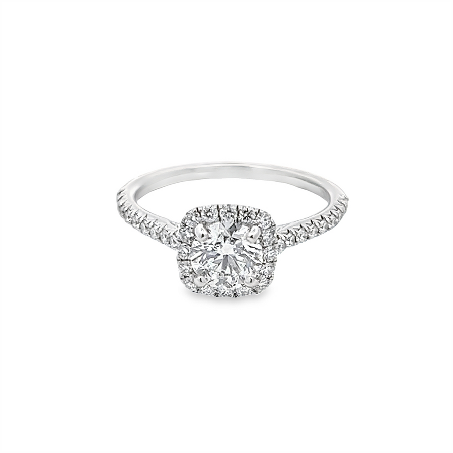 Estate Diamond Halo Engagement Ring