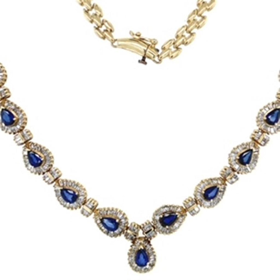 Estate Sapphire and Diamond Necklace