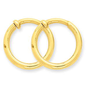 14k Non-Pierced Hoops Earrings