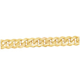 Yellow 14 Karat 10mm Solid Gold Cuban Bracelet With Safety Box Clasp E