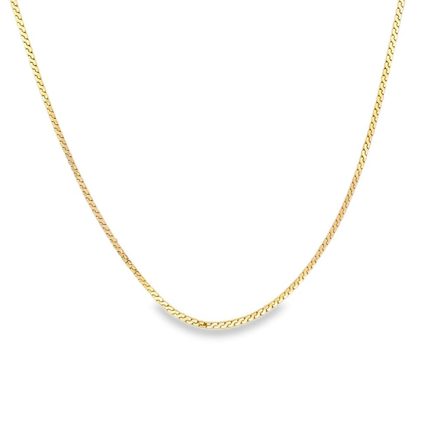 Yellow 14 Karat 1.40mm Serpentine Chain