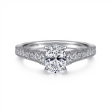 Gabriel & Co. Octavia - Victorian Oval Diamond Engagement Ring Mounting