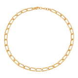 Yellow 14 Karat 6.5Mm Hollow Paperclip Gold Necklace Chain Length 20 G