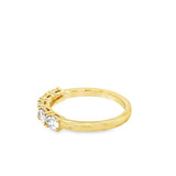 Lady's Yellow 18 Karat 5 Stone Wedding/Anniversary Ring Size 6.75 5 =