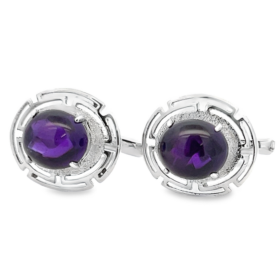 Estate Amethyst Cuff Links