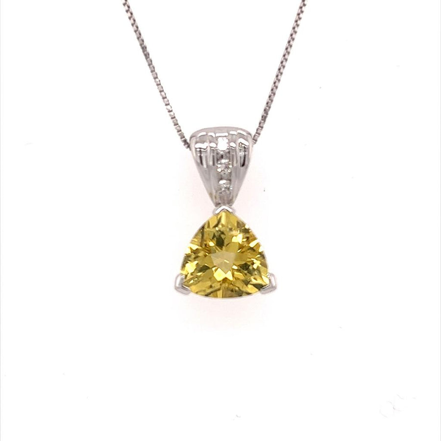 Coast Diamond Lady's Diamond Bail Yellow Beryl Necklace