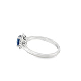 Lady's White 18 Karat Halo Fashion Ring Size 6.25 one = 0.62ct Oval Sa