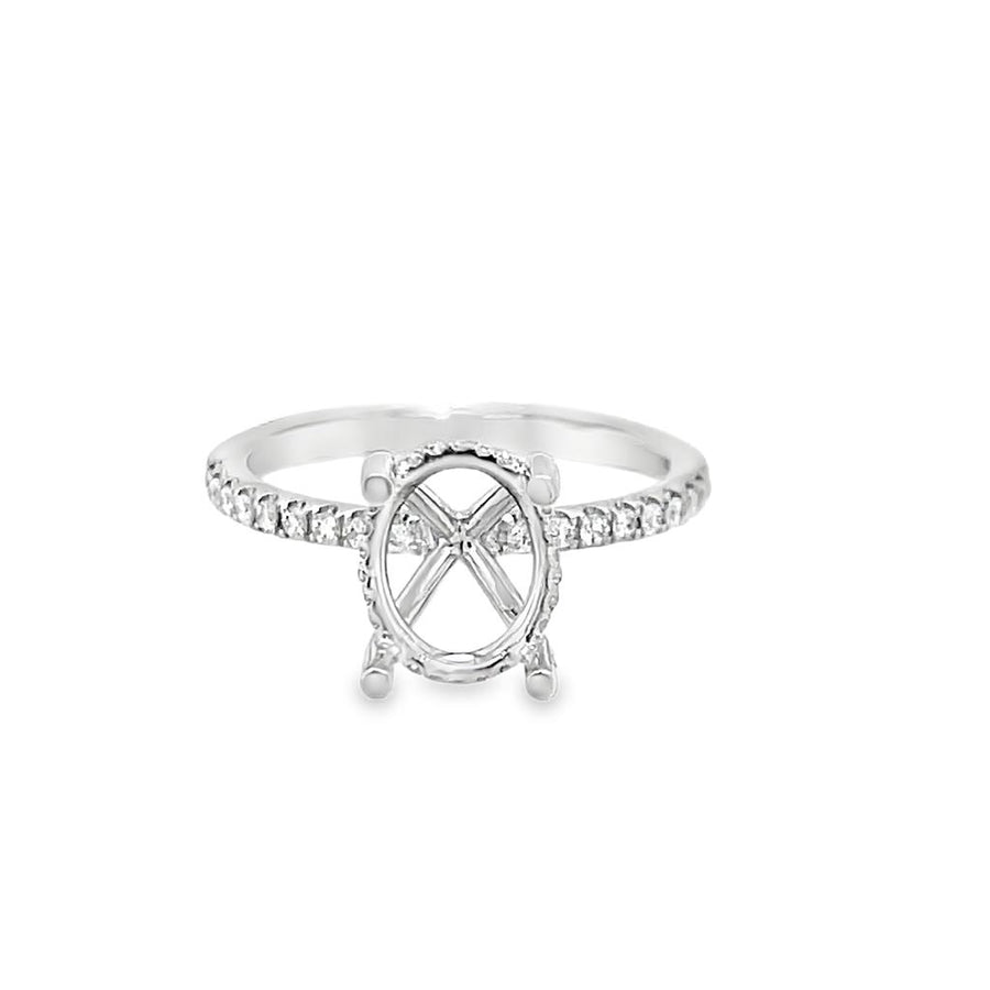 Lady's Platinum Hidden Halo Platinum Mounting Size 7 40 = 0.87tw Round