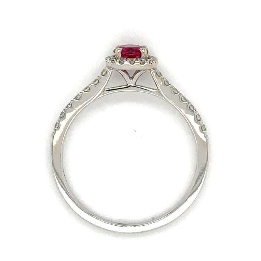 Ruby 14 Karat White Fashion Ring