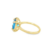 Blue Topaz 14 Karat Yellow Fashion Ring