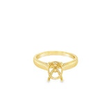 Lady's White 18 Karat Cathedral Solitaire Ring Size 6.75 2 = 0.01tw Ro