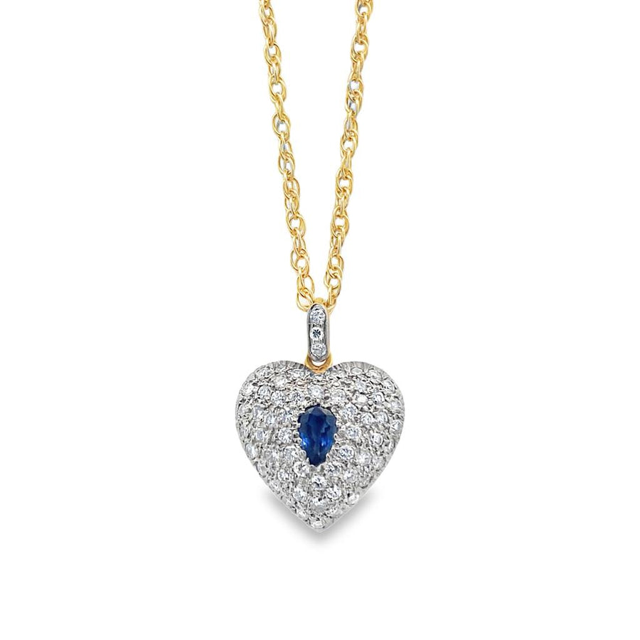 Antique Style Sapphire and Diamond Ring