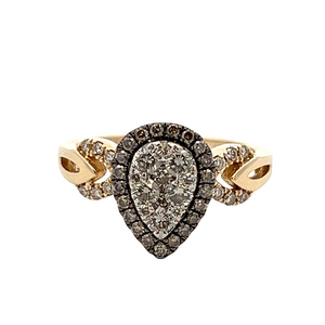 Estate LeVian Pear Shape Cluster Ring