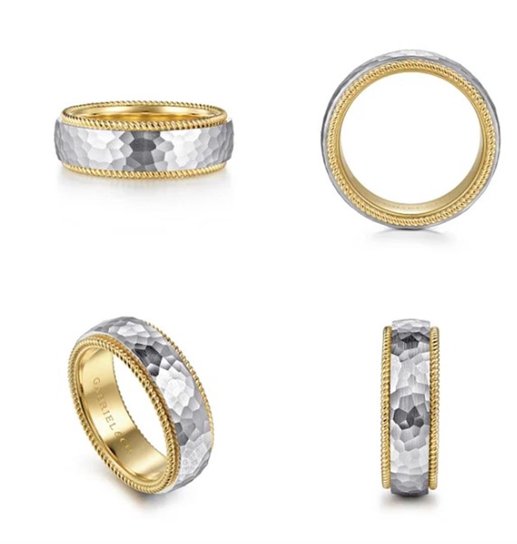 Gold Wedding Bands  -  Men'