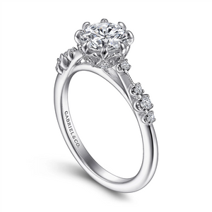 Gabriel & Co. Lelia -  Milgrain Diamond Engagement Ring Mounting