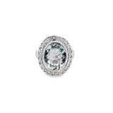 Aquamarine and Diamond Ring