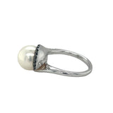 Lady's White 14 Karat Bypass Ring Size 7 one = 10.00x10.50mm Round Ako