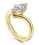 Yellow 14 Karat Compass Prong Bypass Remount Size 6.5 Designer: Gabrie