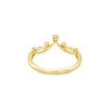 Lady's Yellow 14 Karat Milgrain Chevron Wedding/Anniversary Ring Size