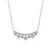 Gabriel & Co. Fashion 14K White Gold Scalloped Diamond Bib Necklace