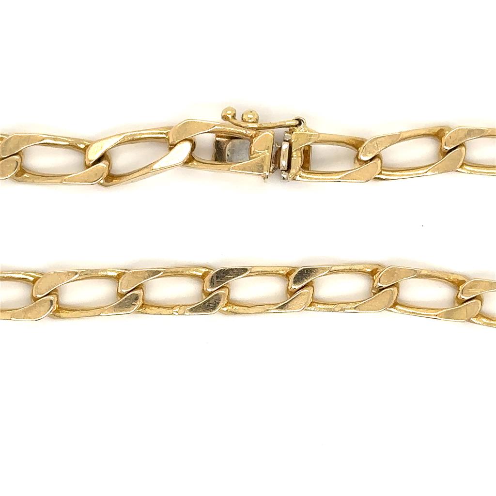 Estate Yellow 18 Karat Link Bracelet 
Length 8.25" 
Gram Weight: 21.25