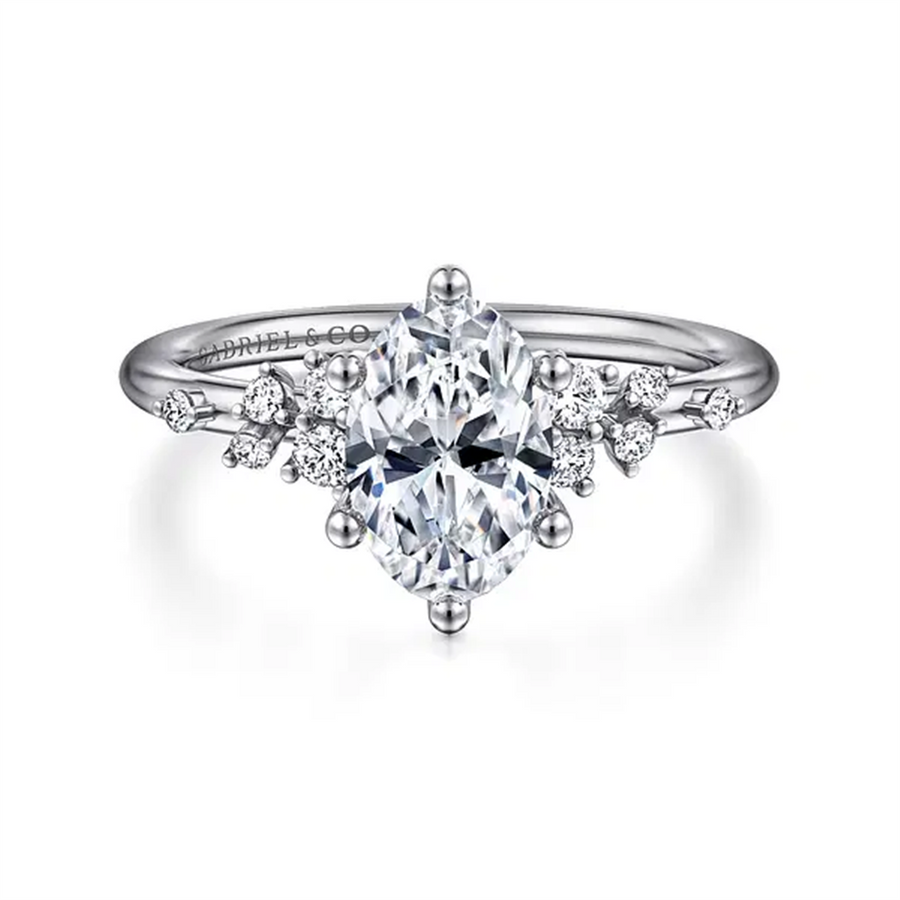 Lady's White 14 Karat Starlight Collection Ring Size 6.5 With 10 = 0.1