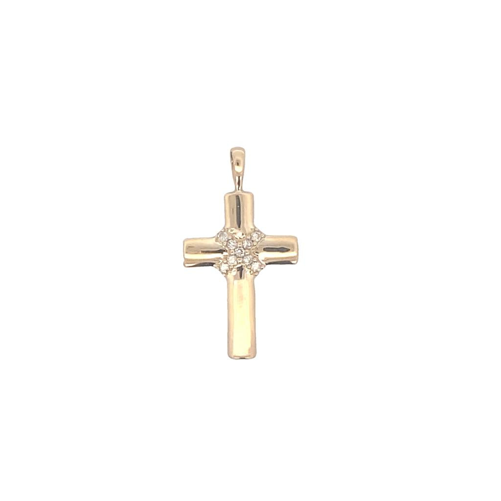 Yellow 14 Karat Cross Pendant