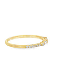 Lady's Yellow 18 Karat Prong Set Wedding/Anniversary Ring Size 6.5 Wit