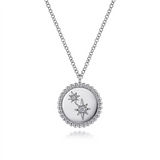 Gabriel & Co. Fashion 925 Sterling Silver Diamond Star PendantNecklace