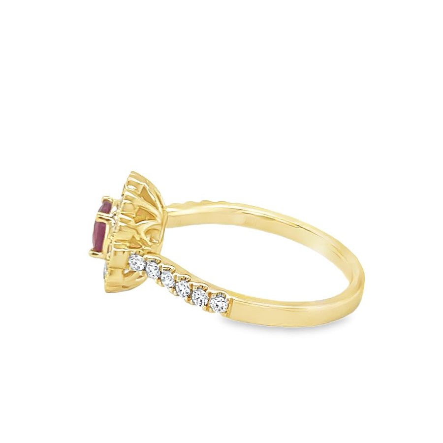 Ruby 14 Karat Yellow Fashion Ring