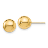 Quality Gold Leslie's 14K Polished 8mm Ball Post Earrings