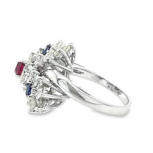 Estate Ruby and Sapphire Ring