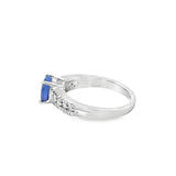 Tanzanite 14 Karat White Fashion Ring