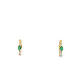 Lady's Yellow 14 Karat Push Back Inside Out Hoop Earrings 2 = 0.25tw O