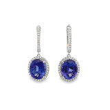 Tanzanite & Diamond Drop Earrings