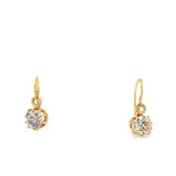 Mine Cut Diamond Clip Wire Design Earrings