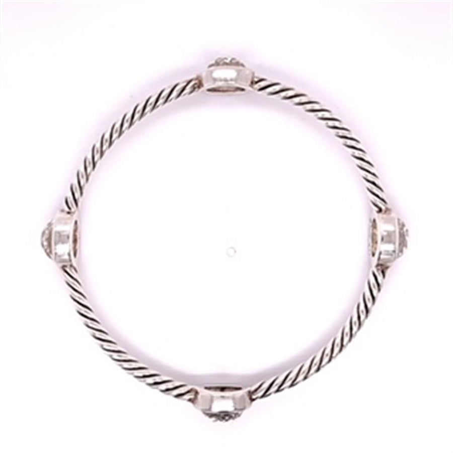 Estate David Yurman Silver Station Bangle